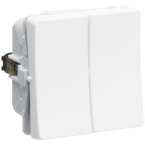 Fuga afbryder krone 16AX 250V hvid