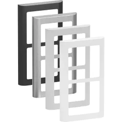 Fuga designramme 63 Soft 2x1M lodret hvid