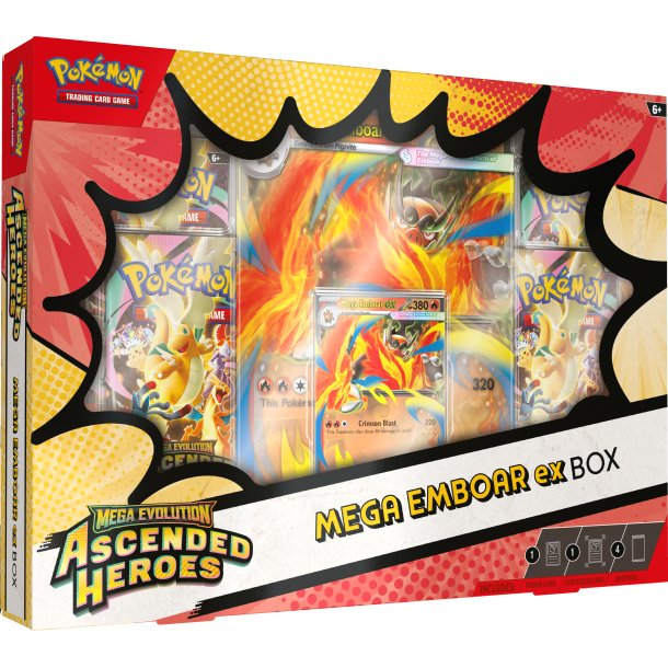 Ascended Heroes - Mega Emboar ex Collection Box - Pokemon kort - Kommer online d. 22 Maj kl. 10.00
