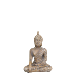 Buddha siddende H13,5/L9,5/B5 cm latte