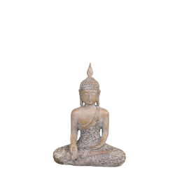 Buddha siddende H18/L13/B6 cm latte