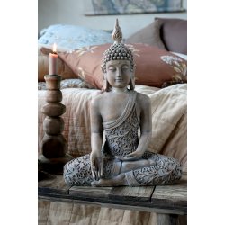 Buddha siddende H41/L30/B16 cm latte