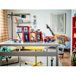 Brandstation med brandbil