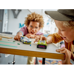 Biljagt med politi og muskelbil 