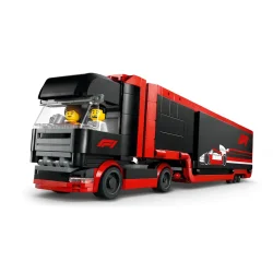 F1-lastbil med RB20 og AMR24 F1-biler