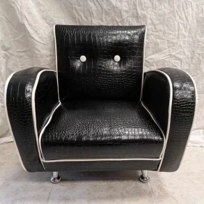 Mini Nancy stol sort/hvid krokodille - Toysstore