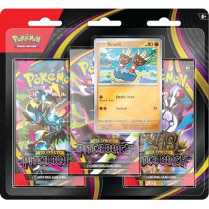 Pok�mon Blisterpakke - 3-pak: 3 Mega Evolution: Pitch Black Booster Pakker + Binacle Black Star Promo