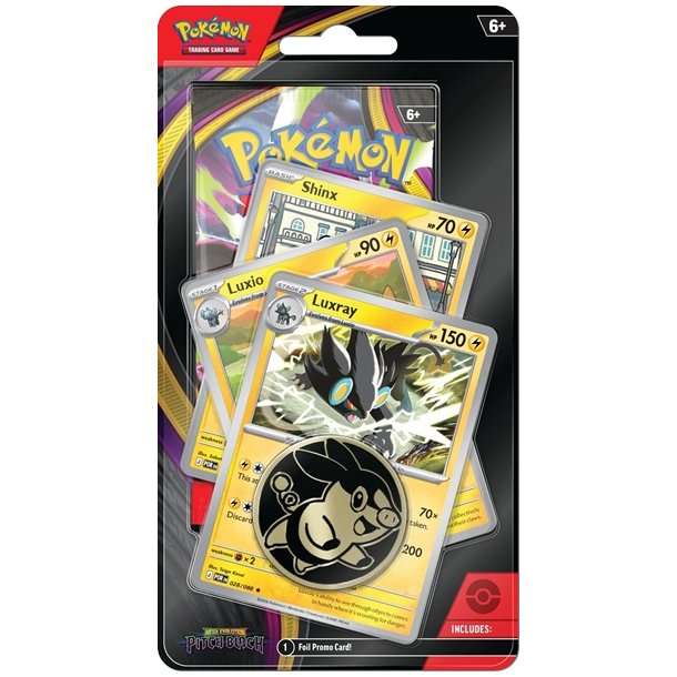 Pok�mon Blisterpakke - 1-Pak Premium Checklane Blister: 1 Mega Evolution: Pitch Black Booster Pakke + Luxray Line Promos &amp; M�nt
