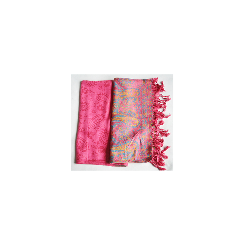 Pashmina coral med mnster