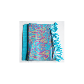 Pashmina turkis med mnster