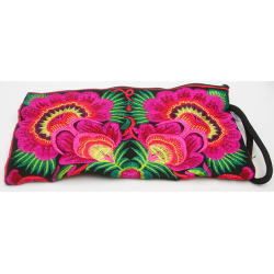  Pung Taske Clutch Penalhus hndlavet sort pink