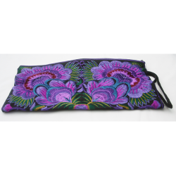  Pung Taske Clutch Penalhus hndlavet sort lilla