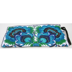  Pung Taske Clutch Penalhus hndlavet hvid bl