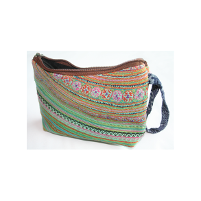 Taske Pung Kosmetikpung Penalhus hndlavet med strop