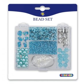 Perlermix i aske, turkis