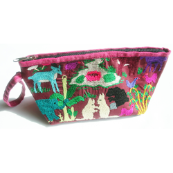Taske Pung Kosmetikpung Penalhus hndlavet med strop