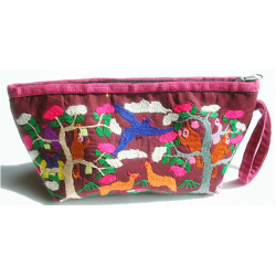 Taske Pung Kosmetikpung Penalhus hndlavet med strop