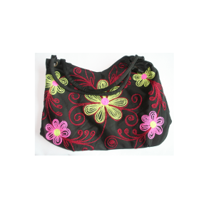 Taske stor sort rd gul lyserd praktisk