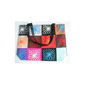 Taske stor sort rd lys bl hvid orange praktisk