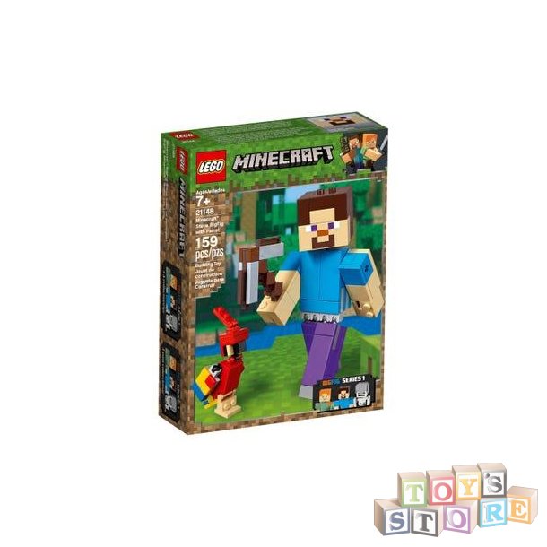 LEGO MINECRAFT Stor Steve-figur med papegje 21148