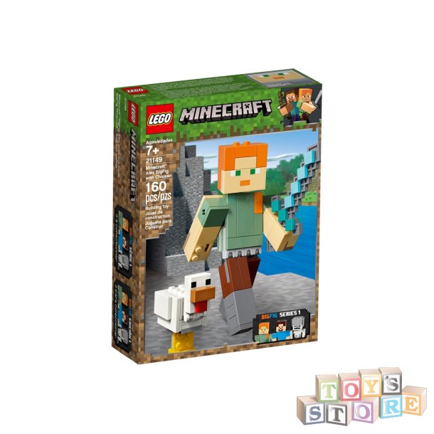 LEGO MINECRAFT Stor Alex-figur med hne 21149