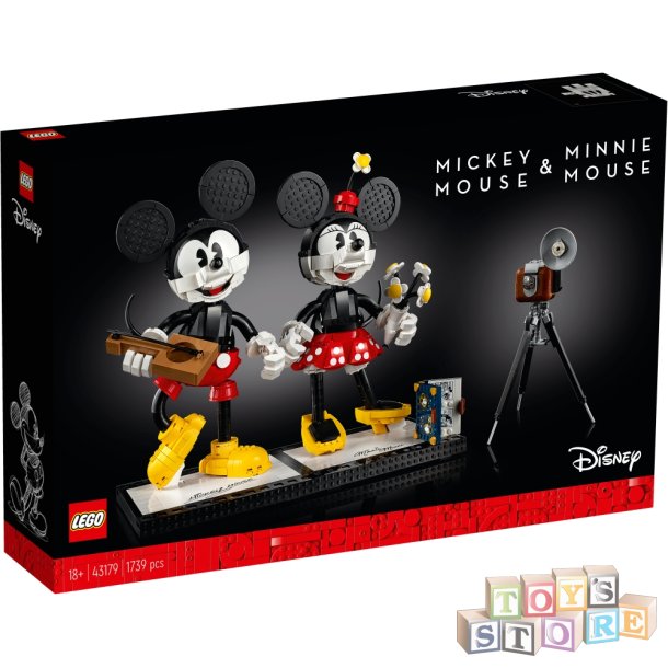 Bygbare Mickey Mouse og Minnie Mouse-figurer 43179