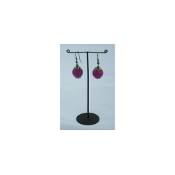 reringe med perle af sten i lilla