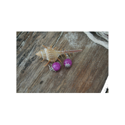 reringe med perle af sten i lilla