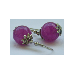 reringe med perle af sten i lilla