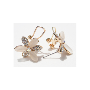 restikker guldbelagt med krystal og opal blomst