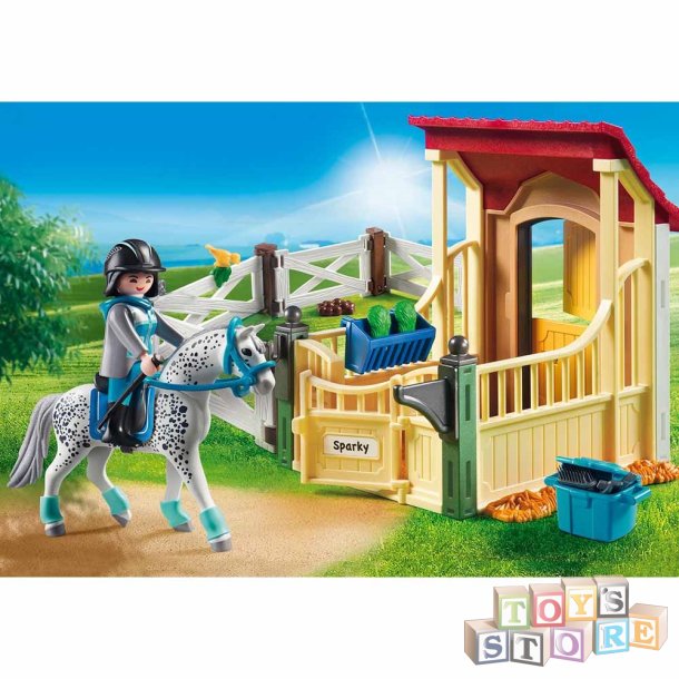  Horse Stable with Appaloosa 6935