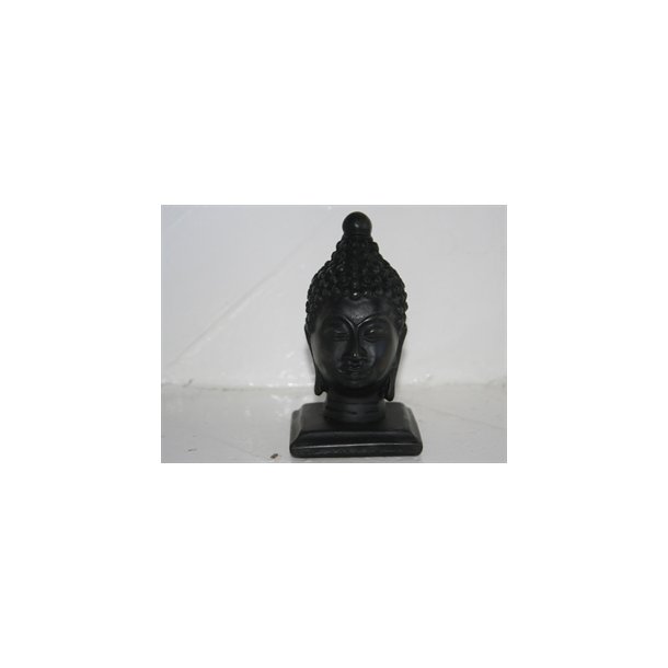 Buddha hoved lille, meditation, visdom og rigdom. Resin. 12cm