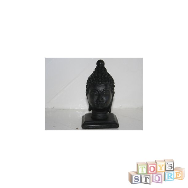 Buddha hoved lille, meditation, visdom og rigdom. Resin. 12cm