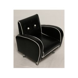 Mini Nancy stol sort/hvid krokodille - Toysstore