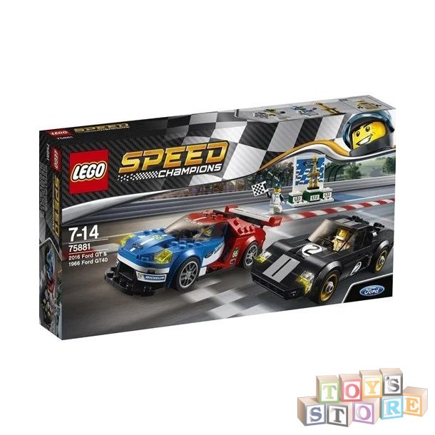 LEGO SPEED CHAMPIONS 2016 Ford GT og 1966 Ford GT40 75881