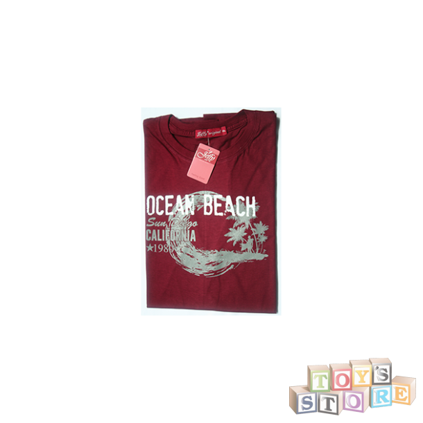 Ocean beach t-shirt xl bordeaux