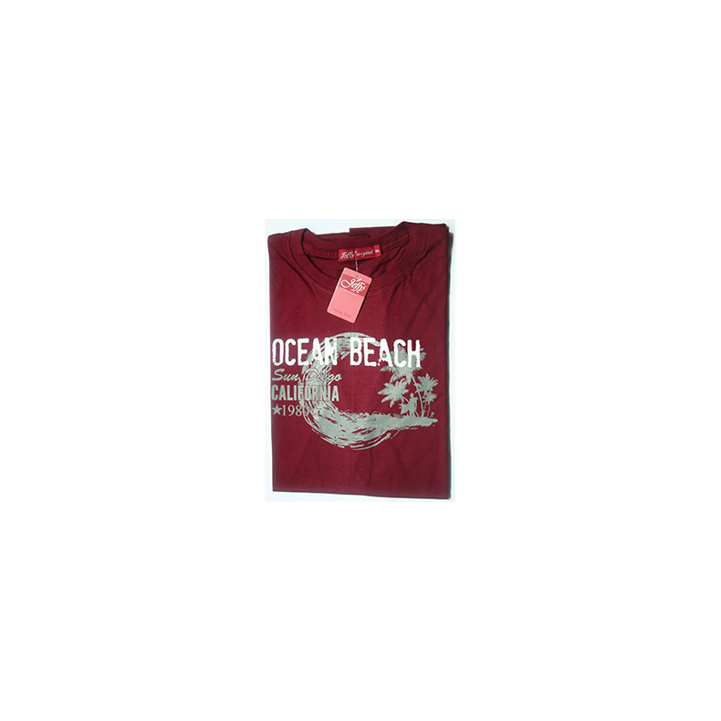 Ocean beach t-shirt xl bordeaux