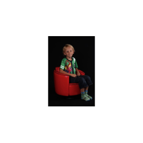 Mini Merry drejestol rd/sort