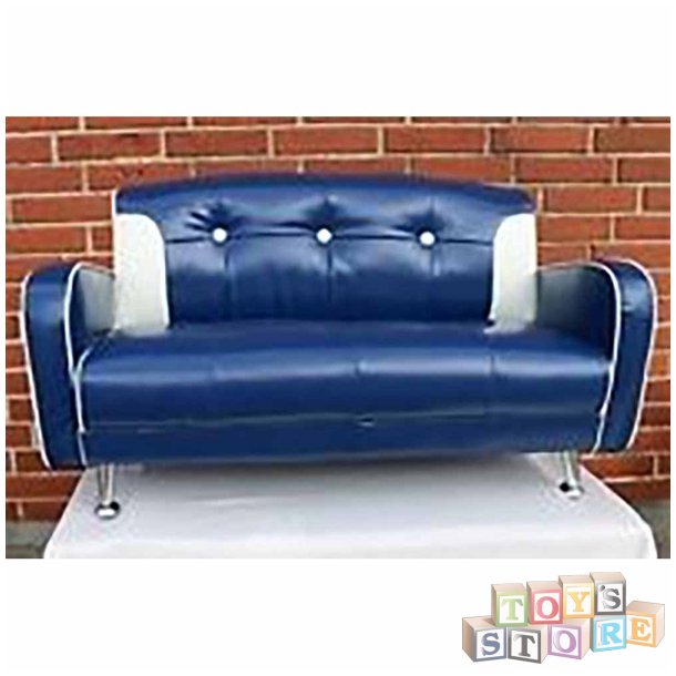 MINI MUSTANG SOFA MRK BL/HVID