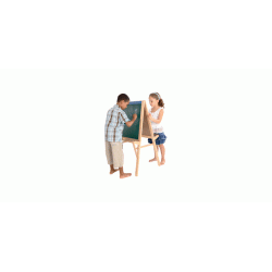 Tegnetavle af bredygtigt tr - uden kasse 