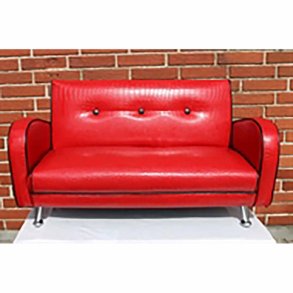 MINI NANCY SOFA RD M/SORTE BND/KANTER