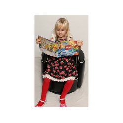 Mini Merry drejestol sort/new ivory - Toysstore