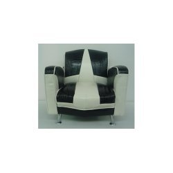 Mini Cadillac stol New Ivory/sort krokodille - Toysstore