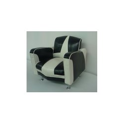 Mini Cadillac stol New Ivory/sort krokodille - Toysstore